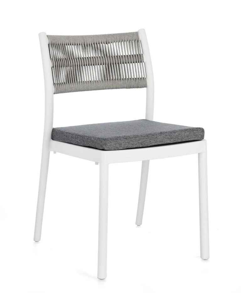 Bizzotto - Garden Chair Alvin White-grey  - Image 6