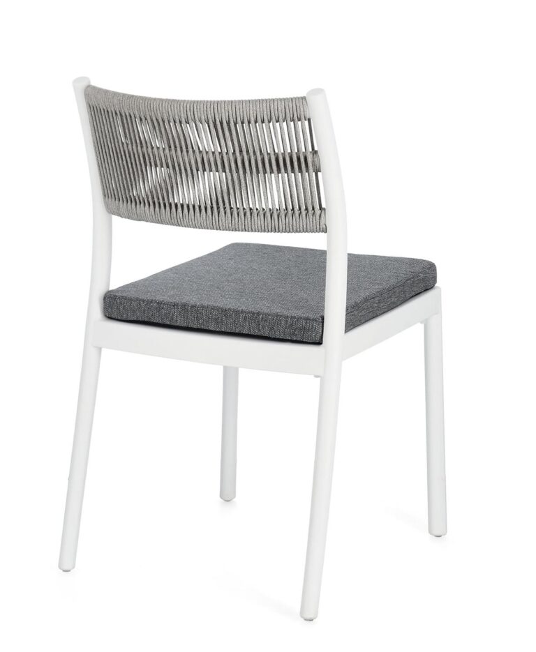 Bizzotto - Garden Chair Alvin White-grey  - Image 8