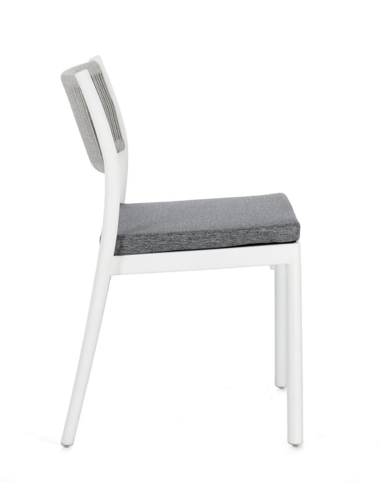 Bizzotto - Garden Chair Alvin White-grey  - Image 11
