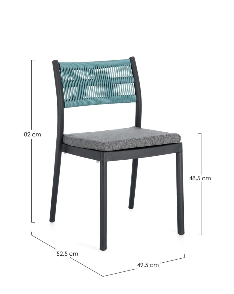 Bizzotto - Garden Chair Alvin Charcoal-avio  - Image 7