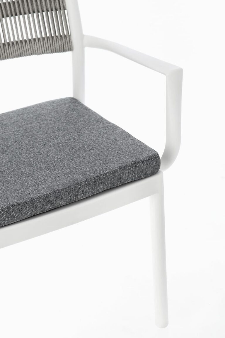 Bizzotto - Garden Chair Alvin Arm White-grey  - Image 4