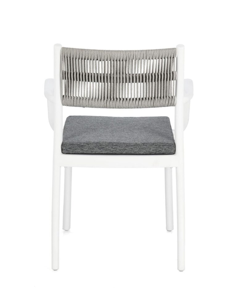 Bizzotto - Garden Chair Alvin Arm White-grey  - Image 9