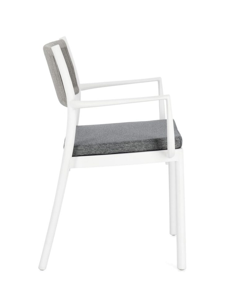 Bizzotto - Garden Chair Alvin Arm White-grey  - Image 10