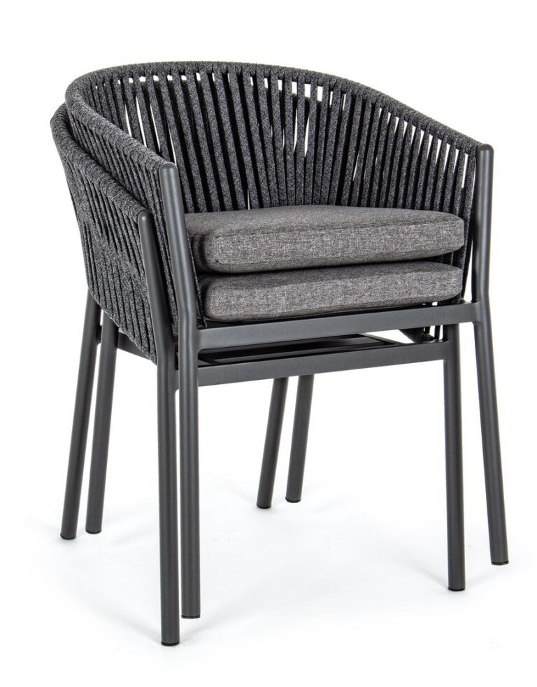 Bizzotto - Садовый стул Florencia Charcoal — изображение 5