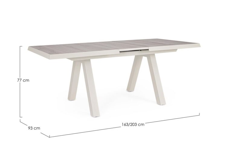 Bizzotto - Extendable Garden Table Krion Pelican 163-203x93 - Image 5
