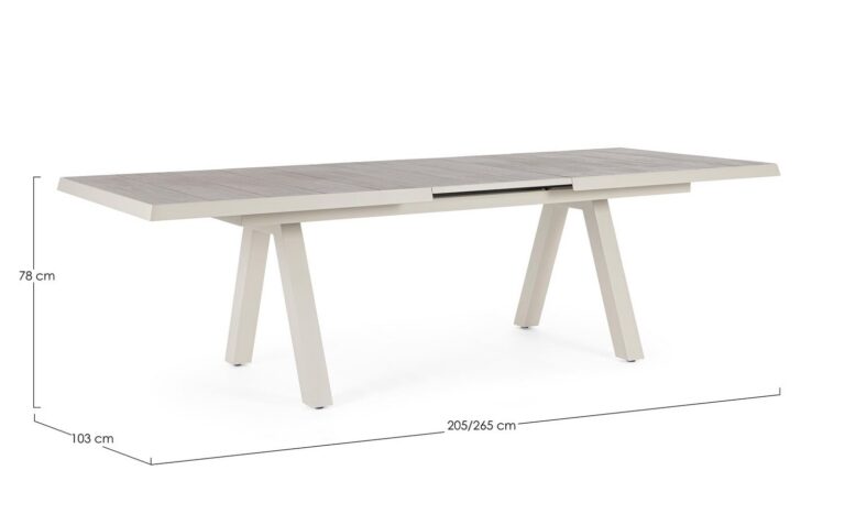 Bizzotto - Extendable Garden Table Krion Pelican 205-265x103 - Image 6