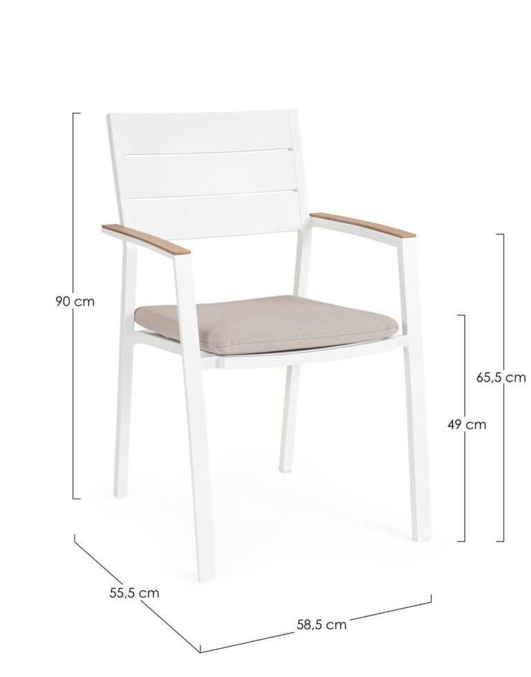 Bizzotto - Garden Chair Zelmar White  - Image 5