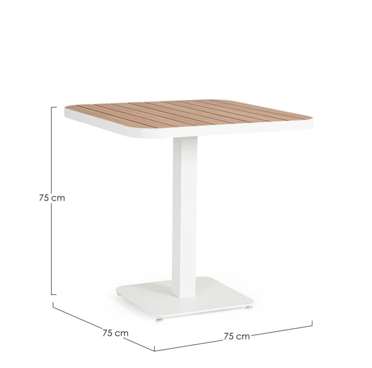 Bizzotto - Садовый стол Belmar White 75x75 — изображение 4