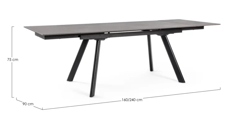 Bizzotto - Раздвижной обеденный стол Jarkko Black 160-240 — изображение 6