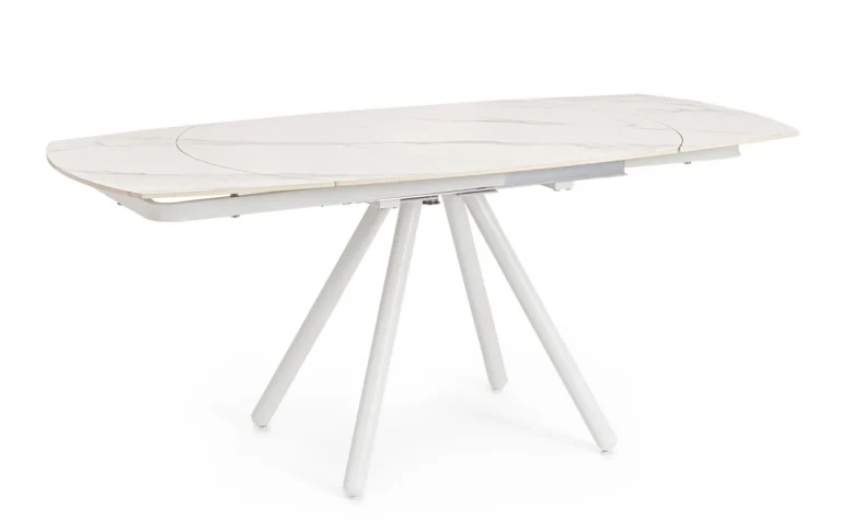 Bizzotto - Extendable Dining Table Raita White 119-178 - Image 6