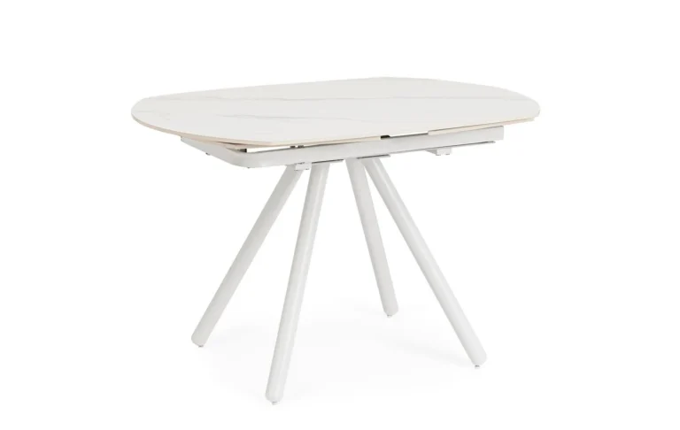 Bizzotto - Extendable Dining Table Raita White 119-178 - Image 3