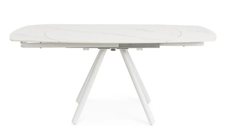 Bizzotto - Extendable Dining Table Raita White 119-178 - Image 4