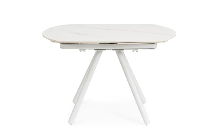 Bizzotto - Extendable Dining Table Raita White 119-178 - Image 5