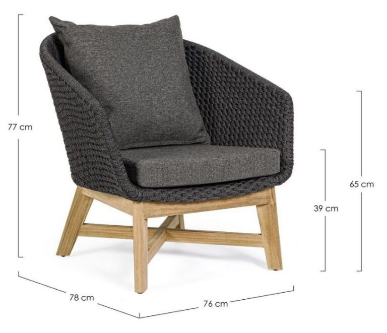 Bizzotto - Outdoor Furniture Set Coachella Charcoal - Image 5