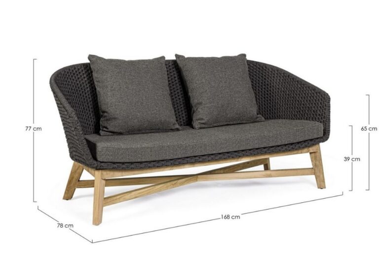 Bizzotto - Outdoor Furniture Set Coachella Charcoal - Image 3