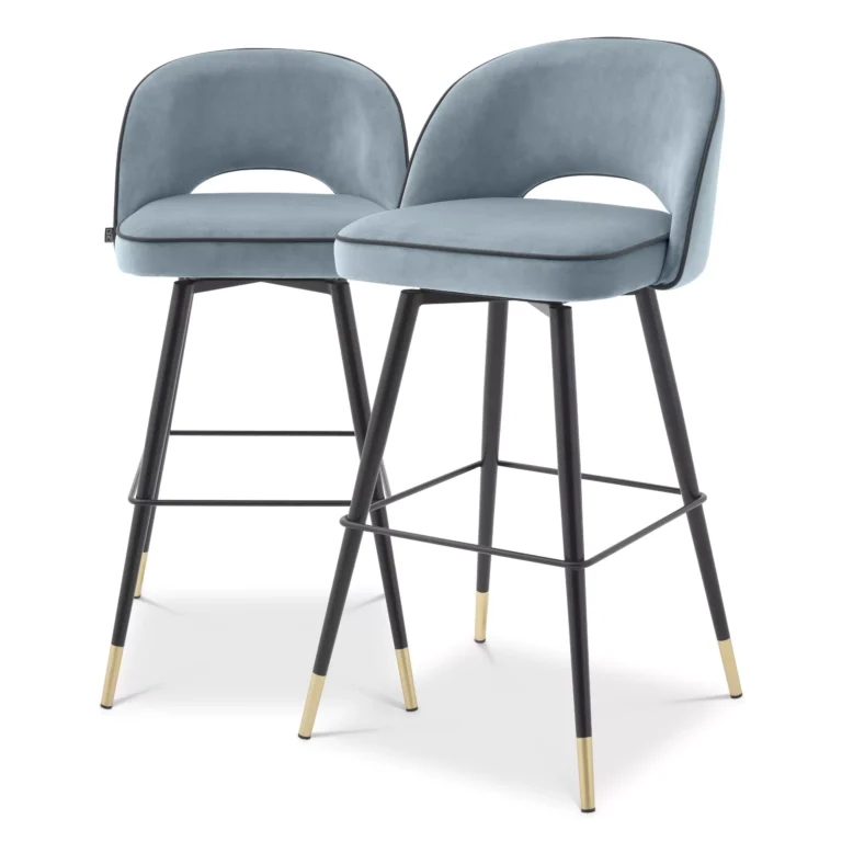 Eichholtz - Барные стулья Cliff Blue Set Of 2 — изображение 2