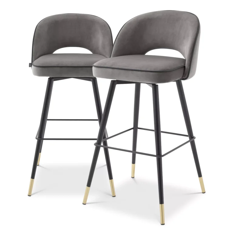 Eichholtz - Bar Stools Cliff Grey Set Of 2 - Image 2