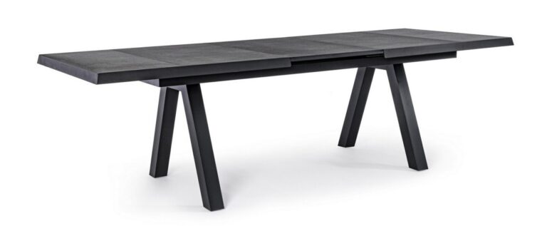 Bizzotto - Extendable Garden Table Krion Charcoal 205-265x103 - Image 3