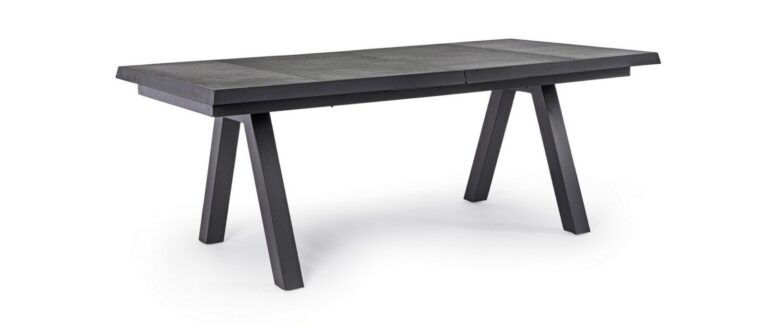 Bizzotto - Extendable Garden Table Krion Charcoal 205-265x103 - Image 4