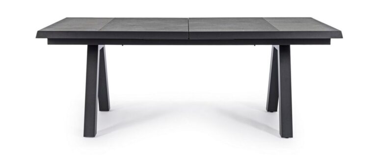 Bizzotto - Extendable Garden Table Krion Charcoal 205-265x103 - Image 7