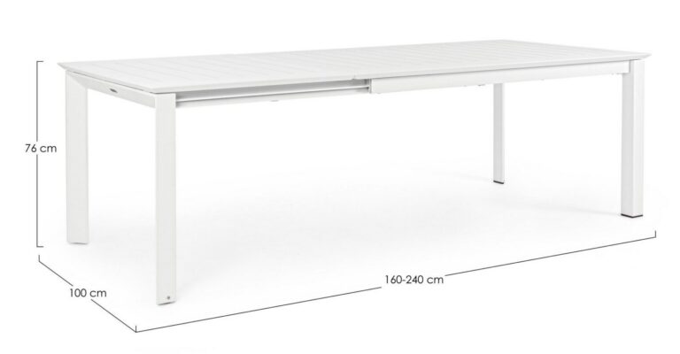 Bizzotto - Садовый стол Konnor White 160-240x100 — изображение 5