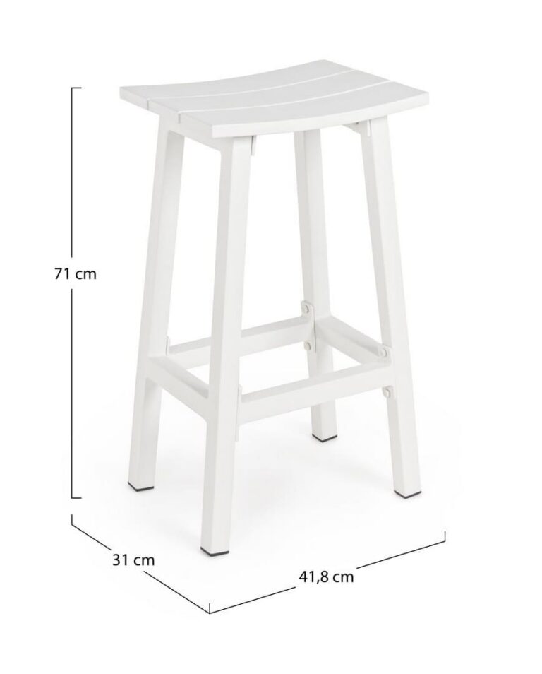 Bizzotto - Garden Bar Stool Skipper White - Image 10