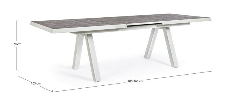 Bizzotto - Extendable Garden Table Krion Lunar 205-265x103 - Image 5