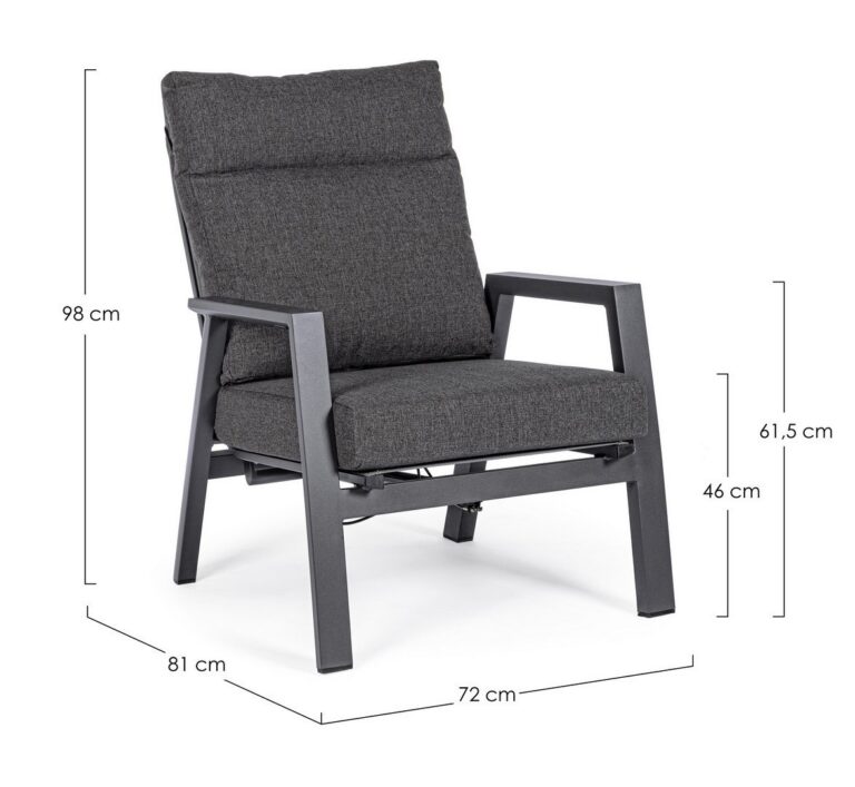 Bizzotto - Garden Armchair Kledi Charcoal - Image 10
