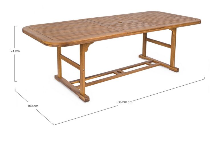 Bizzotto - Outdoor Table Noemi Rect 180-240x100 - Image 6