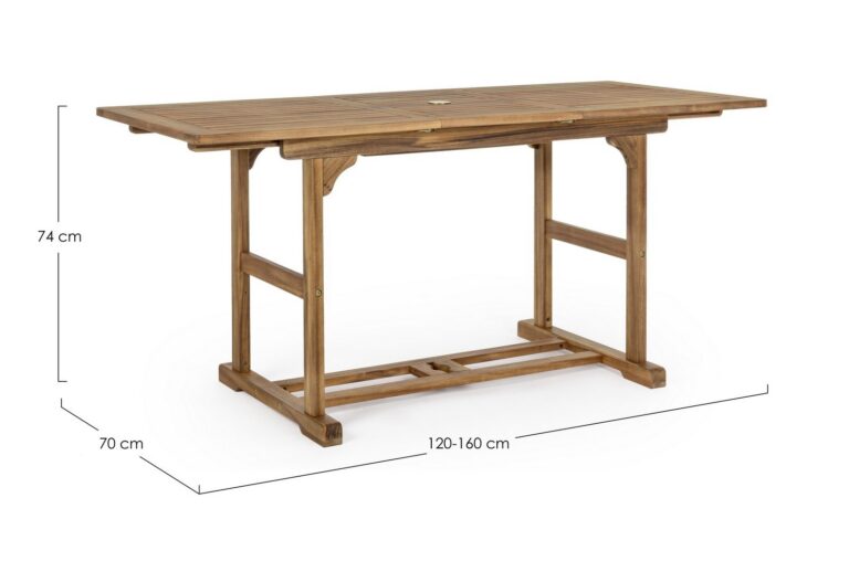 Bizzotto - Outdoor Table Noemi Rect 120-160x70 - Image 12