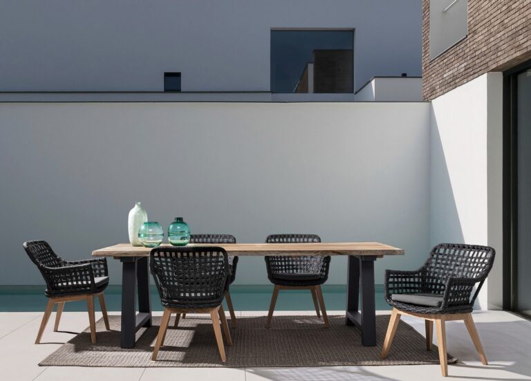 Bizzotto - Outdoor Table Roland Charcoal - Image 9