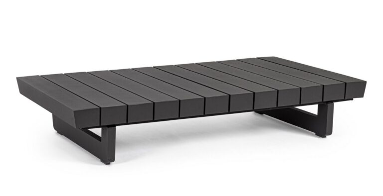 Bizzotto - Outdoor Coffee Table Infinity Charcoal 126x73.5 - Image 8