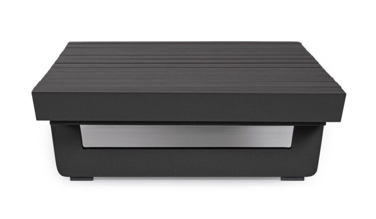 Bizzotto - Outdoor Coffee Table Infinity Charcoal 126x73.5 - Image 5