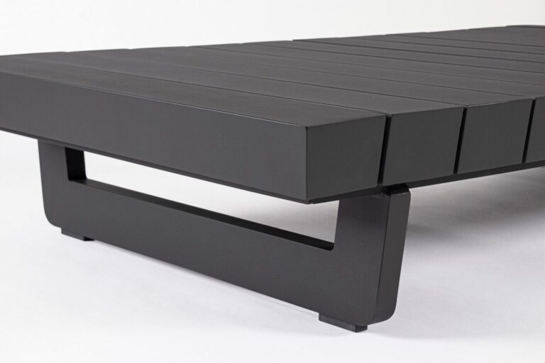 Bizzotto - Outdoor Coffee Table Infinity Charcoal 126x73.5 - Image 4