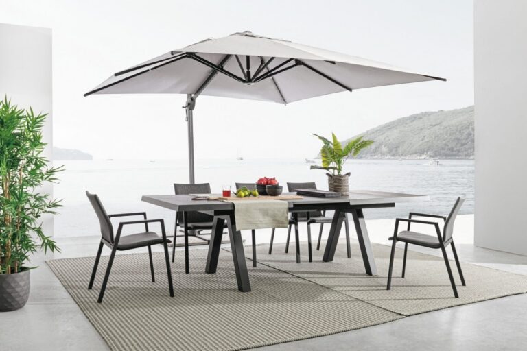 Bizzotto - Extendable Garden Table Krion Charcoal 205-265x103 - Image 14