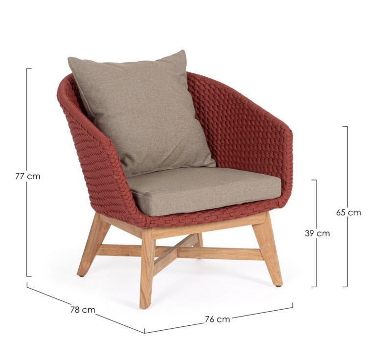 Bizzotto - Garden Armchair Coachella Scarlet - Image 9