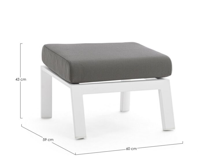 Bizzotto - Garden Ottoman Kledi White - Image 7