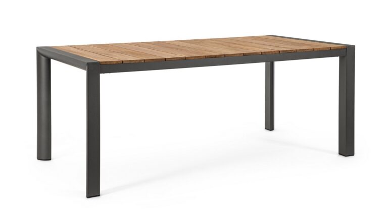 Bizzotto - Outdoor Table Cameron Charcoal 180x90 - Image 2