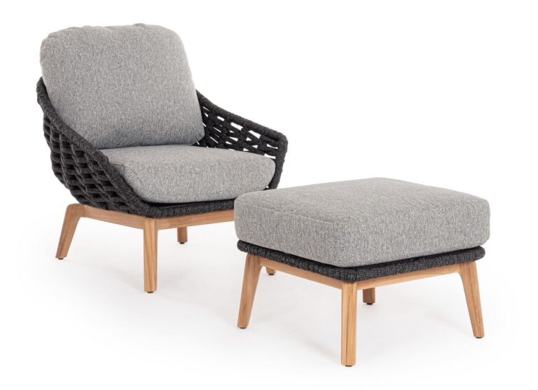 Bizzotto - Garden Armchair Tamires Charcoal - Image 7
