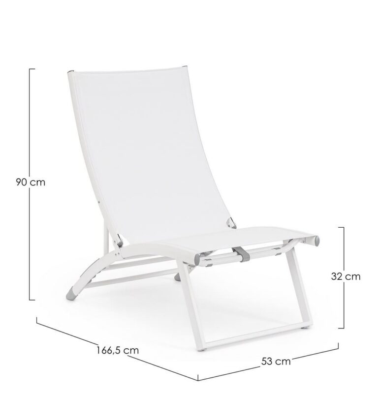 Bizzotto - Складной шезлонг Taylor Lounge White — изображение 9
