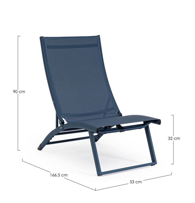 Bizzotto - Складной шезлонг Taylor Lounge Navy — изображение 9