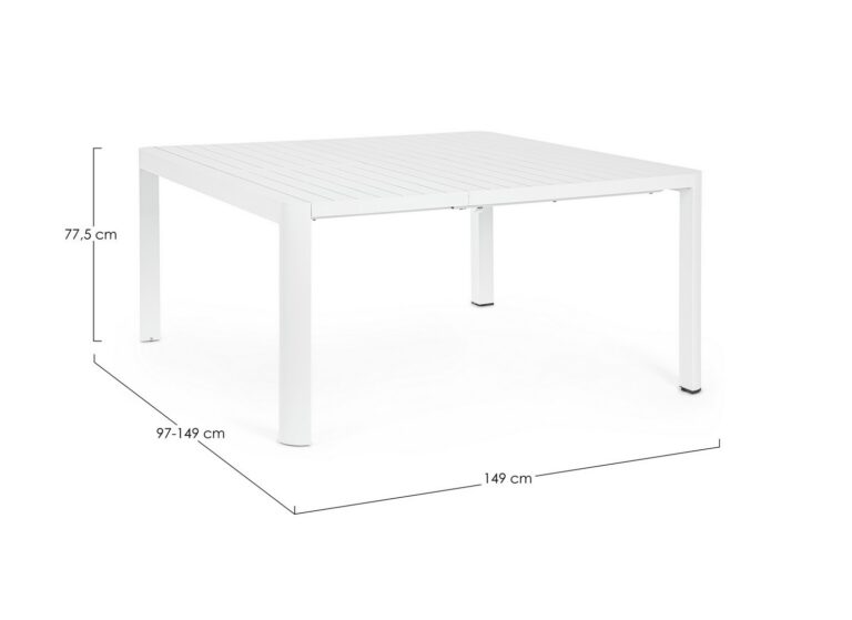 Bizzotto - Садовый стол Kiplin White 149x97/149 — изображение 12