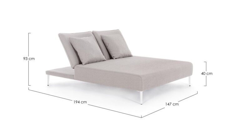 Bizzotto - Outdoor sun lounger Viper Double Sand - Image 5