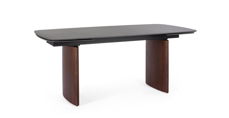 Bizzotto - Extendable Dining Table Mailis Walnut Grey 180-260 - Image 7