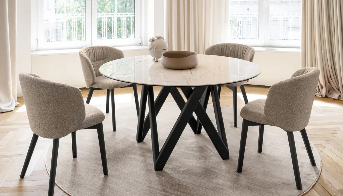 Calligaris - Round dining table Cartesio Round CS4092-FD - Image 6