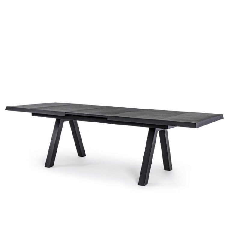 Bizzotto - Extendable Garden Table Krion Charcoal 205-265x103