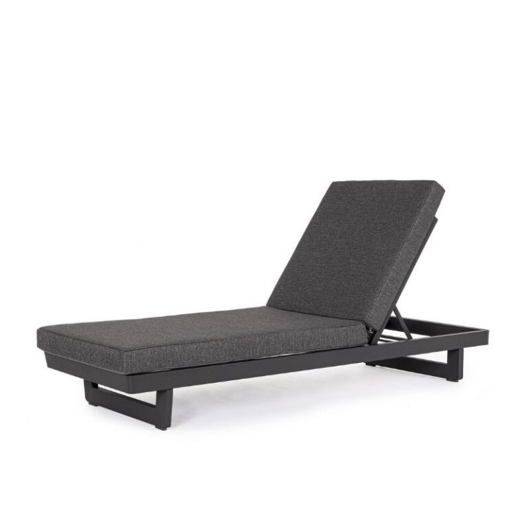 Bizzotto - Outdoor sun lounger Infinity Charcoal