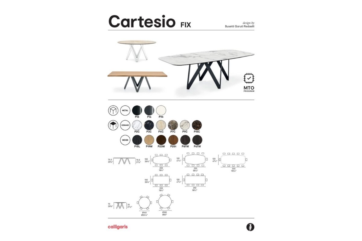 Calligaris - Round dining table Cartesio Round CS4092-FD - Image 4