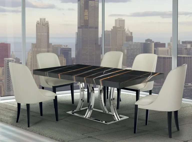 Stone International - Dining Table AURORA STEEL - Image 2