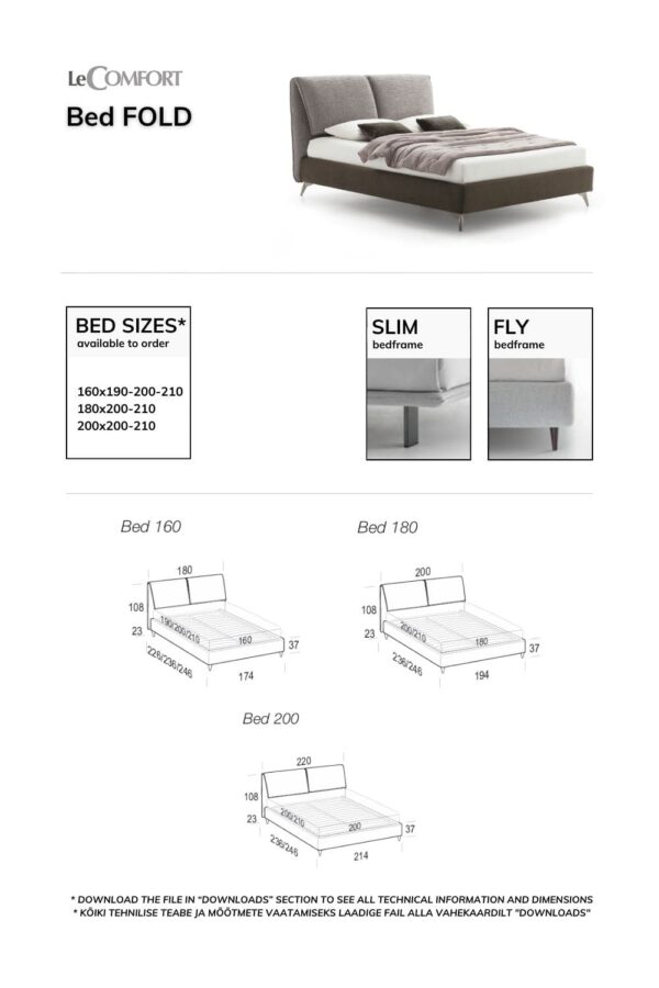 Voodi FOLD tehniline info